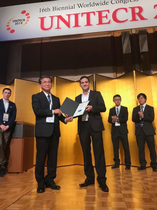 Excellent Presentation Award - Unified International Technical Conference of Refractories 2019 - Yokohama, Japan